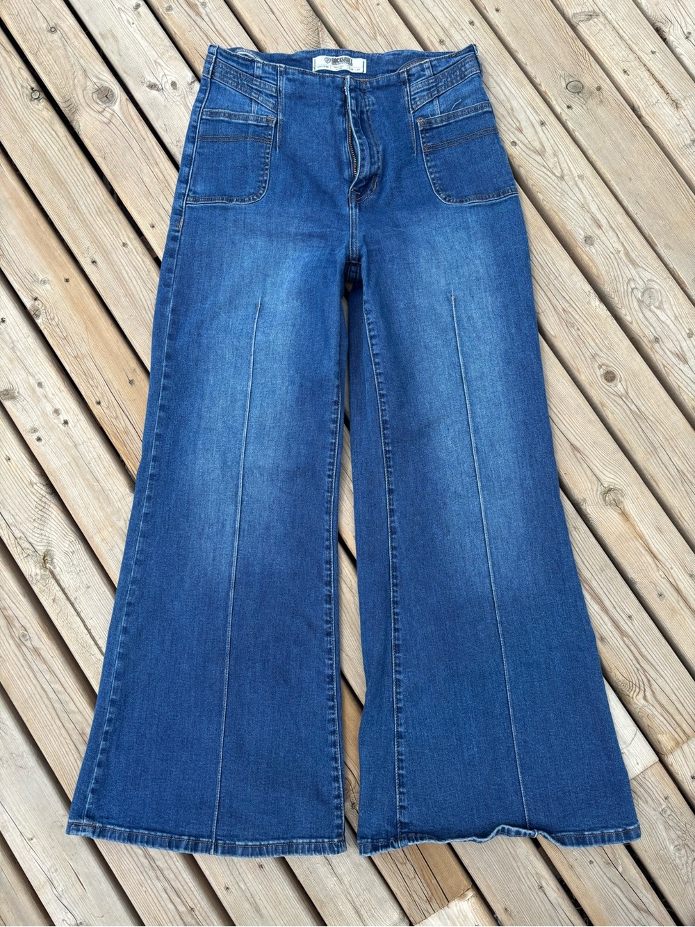 Rock n Roll Denim Plazzo Pants - Wide Leg Jeans